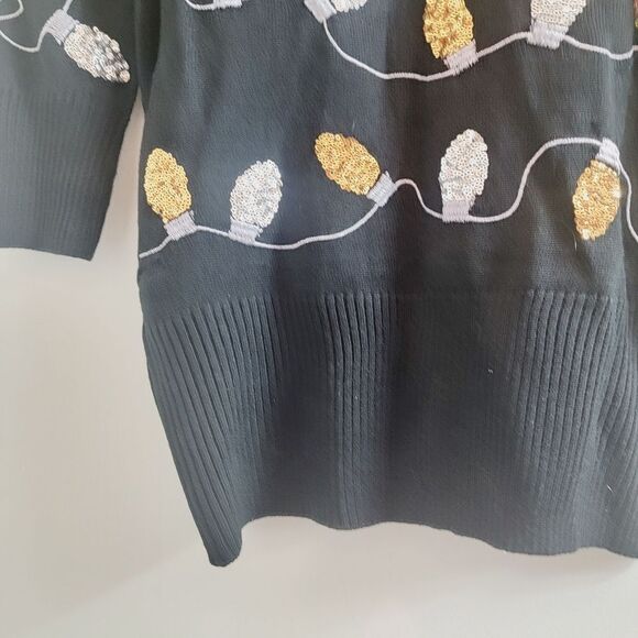 Tipsy Elves Light Strand Sequin Sweater Dress Size Small NWT - Picture 5 of 11